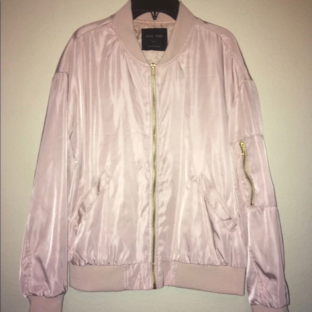 Pastel Pink Bomber Jacket